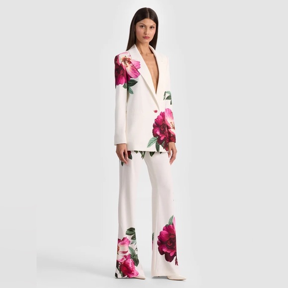 Alice + Olivia Denny Boyfriend Blazer in Empress Bloom Off White- New with Tags - Picture 3 of 8